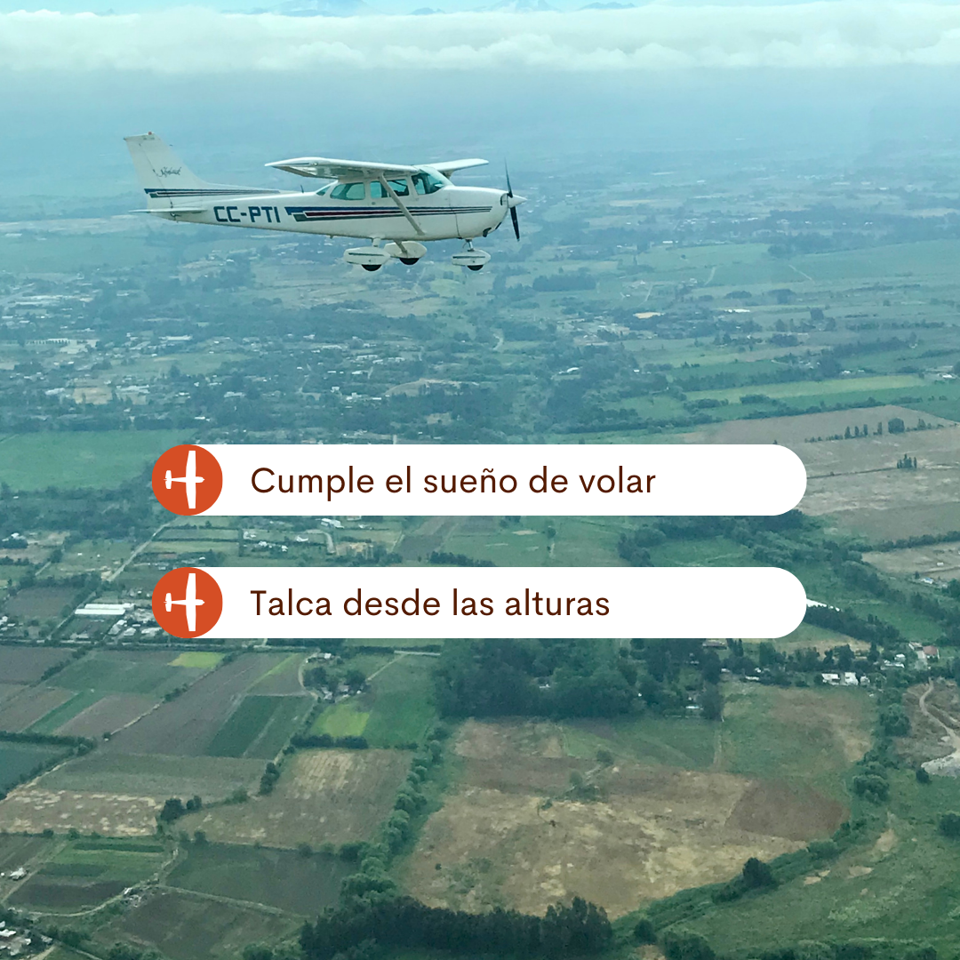 Vuelo turistico ciudad de Talca (Para 3 pasajeros)